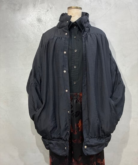 1980's Gather Design Dolman Sleeve Blouson BK