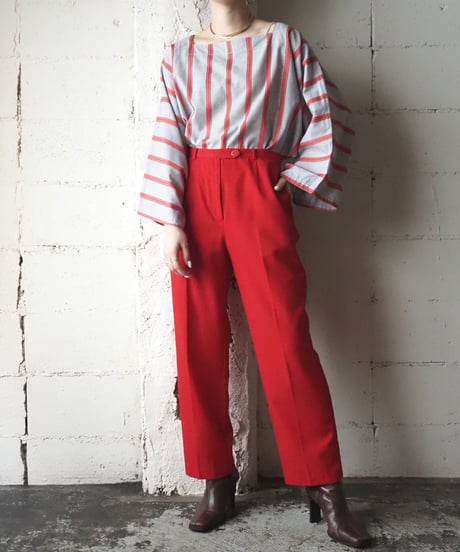 Square Neck Stripe Blouse REGR