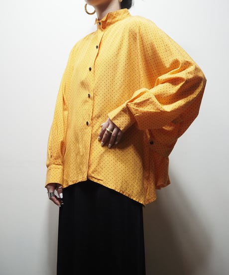 Dot Pattern Design Blouse OR BK