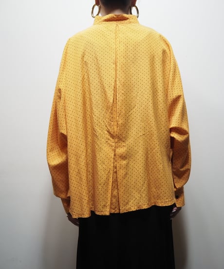 Dot Pattern Design Blouse OR BK
