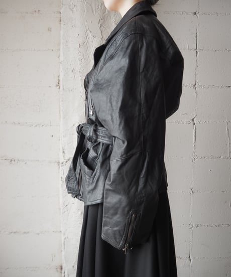 Miss Joy Belted Riders Jacket BK