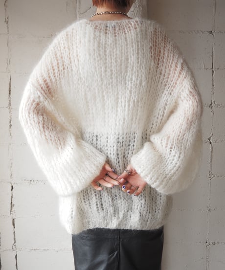 Maiami Low Gauge Mohair Knit Cardigan WH