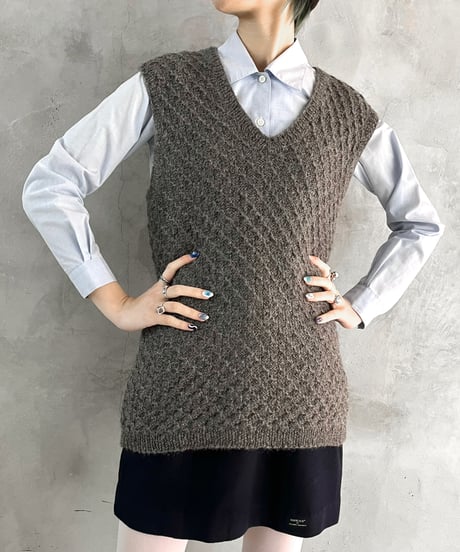 Plean Long Knit Vest GR