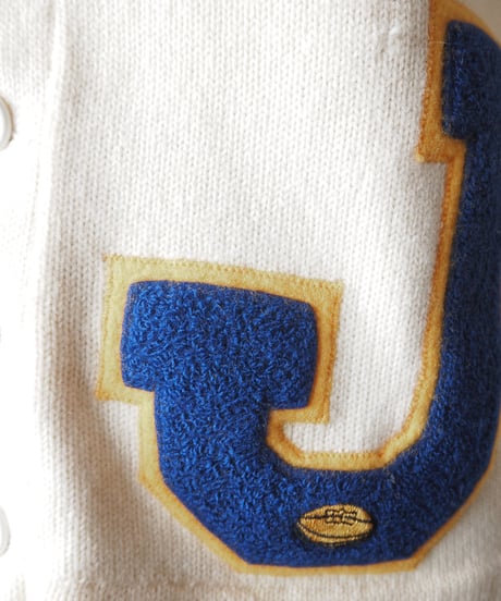 Lettered Cardigan IVBL