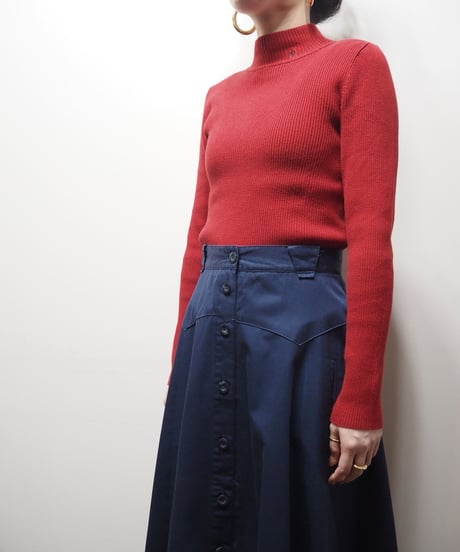 LAUREN Mock Neck Rib Knit RE