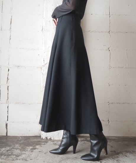 Wool Flared Skirt BK