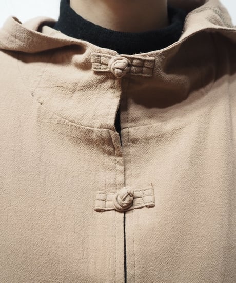 China Button Hooded Coat CM