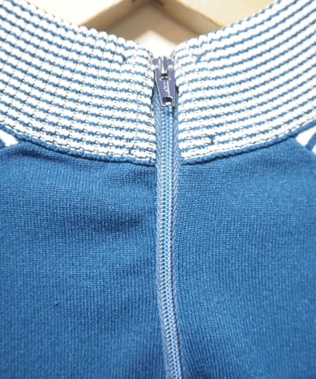 Mock Neck Stripe Tops BLWH