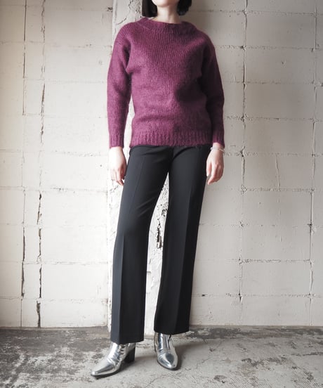 Mock Neck Mohair Knit PUR