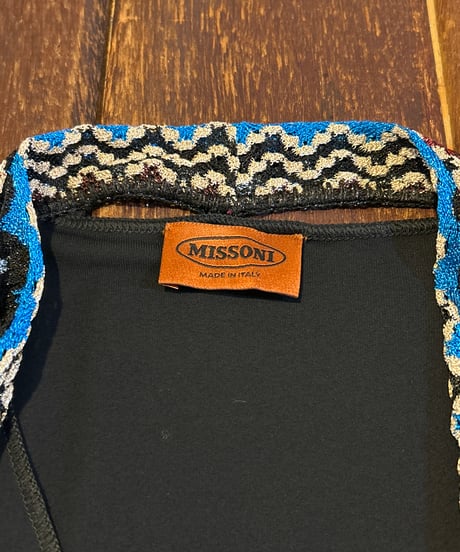 MISSONI Zig Zag Knit Layered Cutsewn BK PI