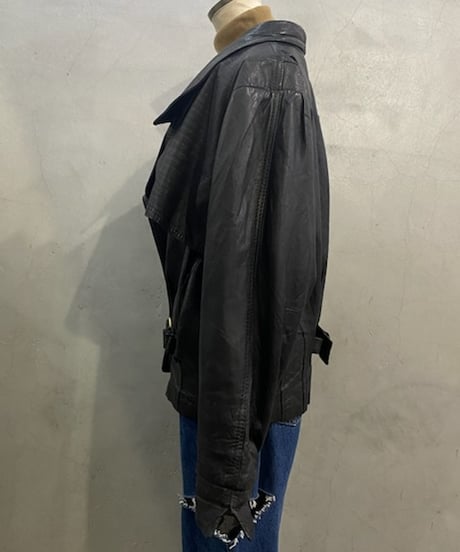 Front Design Leather Jacket BK