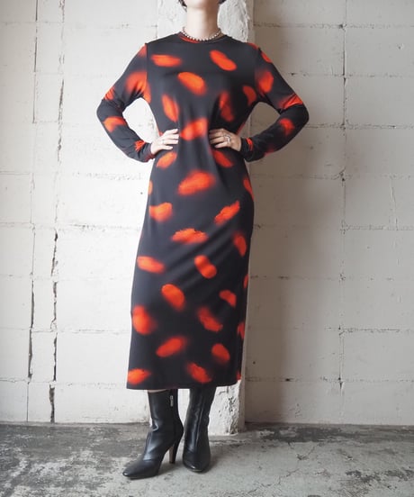 BIMBA Y LOLA Feather Print Dress BK RE