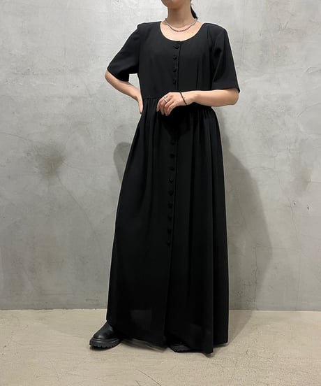 Front Button S/S Dress BK