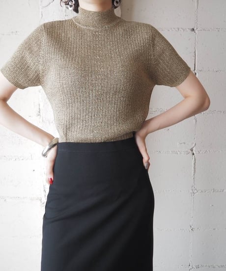 Shortsleave Rib Mock Neck GD