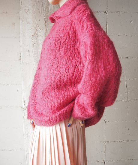 Big Silhouette Collar Mohair Knit PI
