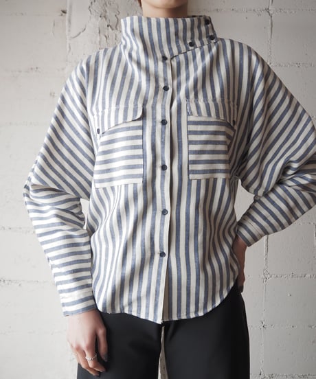 Asymmetric Stripe Shirts WHNVYE