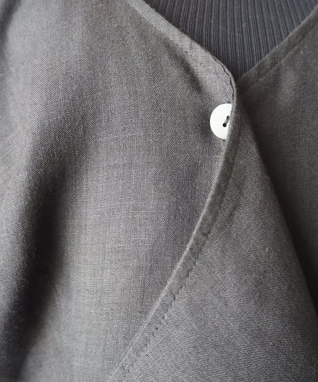 Collarless Asymmetry Design Jacket BK