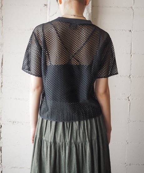 1980's USA Print Mesh Tee BK