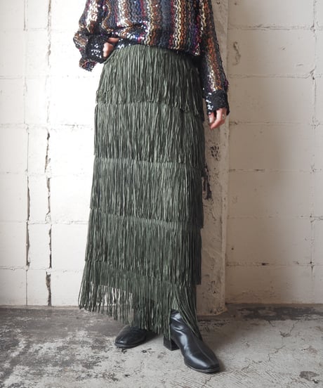 Fringe Long Skirt KA