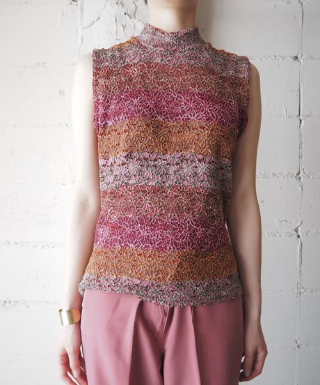 Mock neck N/S Lace Cut sewn OR