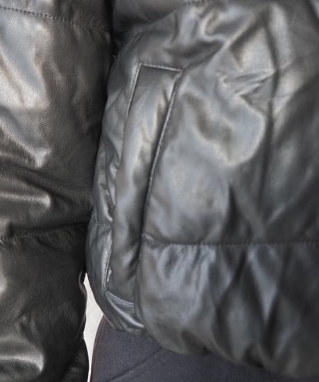 Fake Leather Down Jacket BK