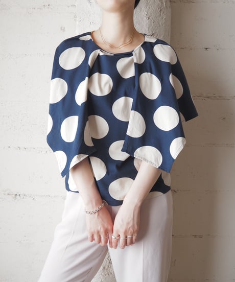 1980's IS ISSEY MIYAKE Polka Dot Layered Sleeve Cutsewn NVWH