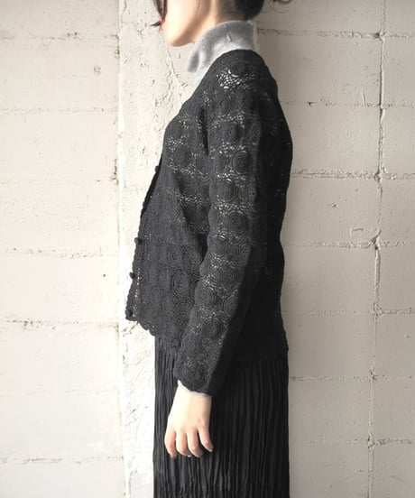 Hand Knit Crochet Cardigan BK