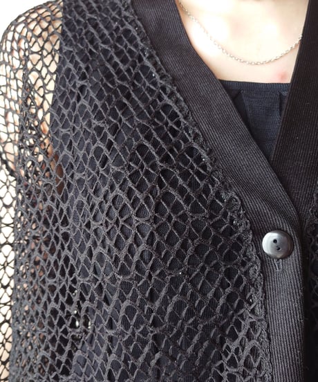 Fish Net Cardigan BK