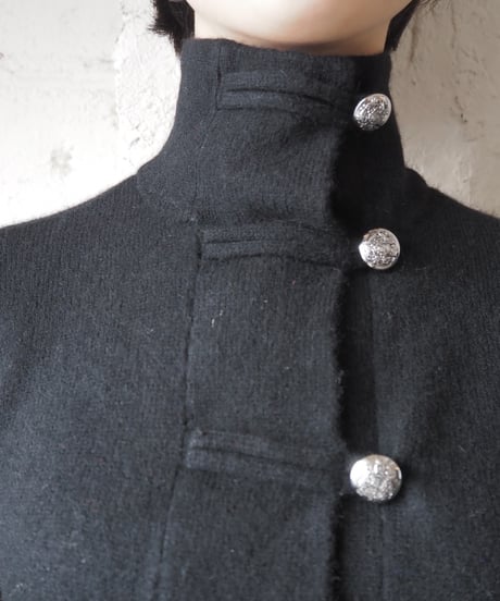 LAUREN Embrem Button Wool Knit BK