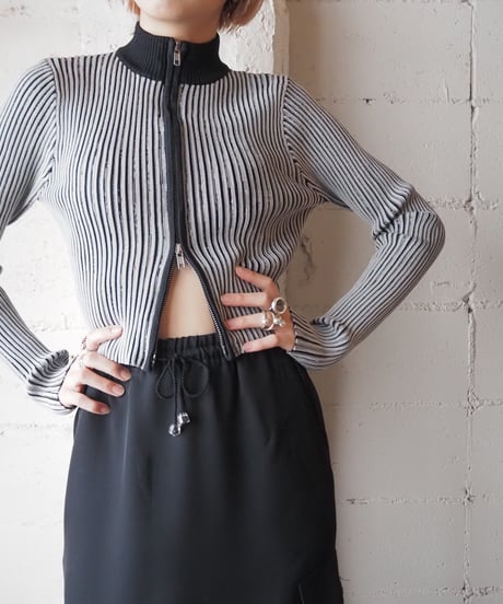 Double Zip Short Tops GRBK