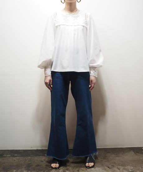 1970's Lace Yoke Blouse WH