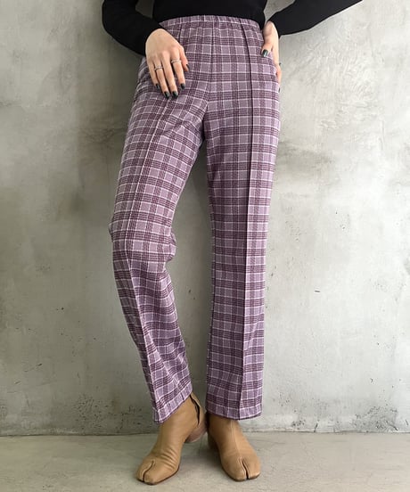 Check Pattern Easy Pants PUR