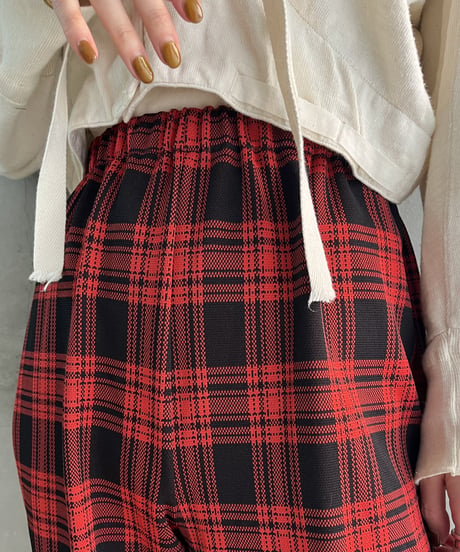 Check Pattern Wide Easy Pants REBK