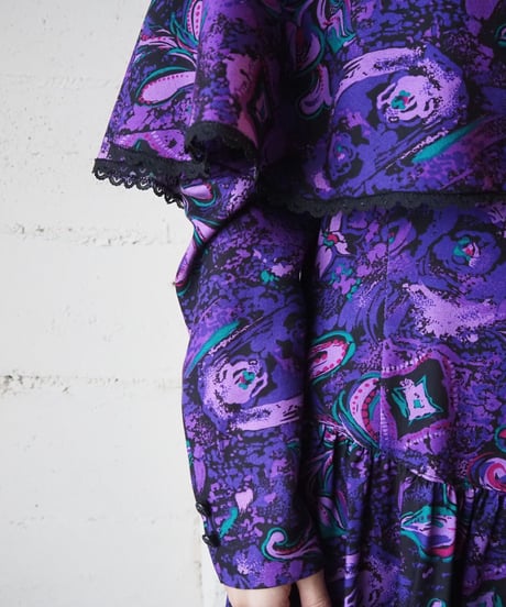 Cape Collar Pattern Dress PUR