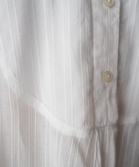 LAUREN Striped Sheer L/S Shirt WH