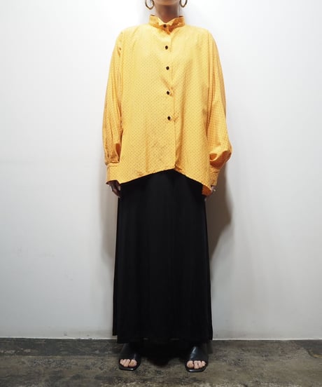 Dot Pattern Design Blouse OR BK