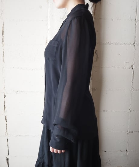 Seethrough L/S Shirt BK