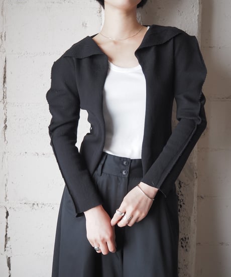 ISSEY MIYAKE Asymmetric Cardigan BK