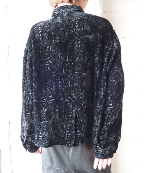 Opal Velour Sheer Shirt BK