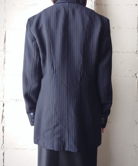 DONNA KARAN Stripe Tailored Jacket BKBR