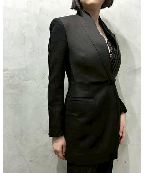 STELLA McCartney Two Tone Wool Jacket BK DGR