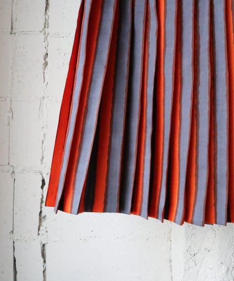 Stripe Pleated Skirt GROR