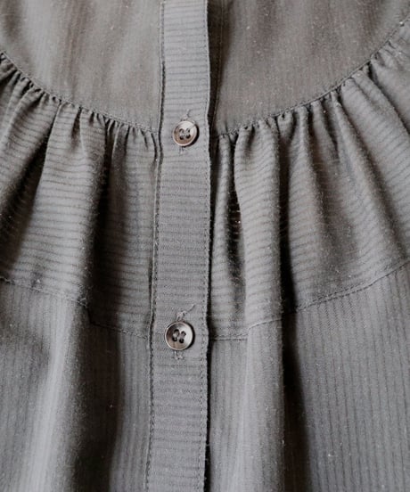 Band Collar Puff Sleeve Blouse BK