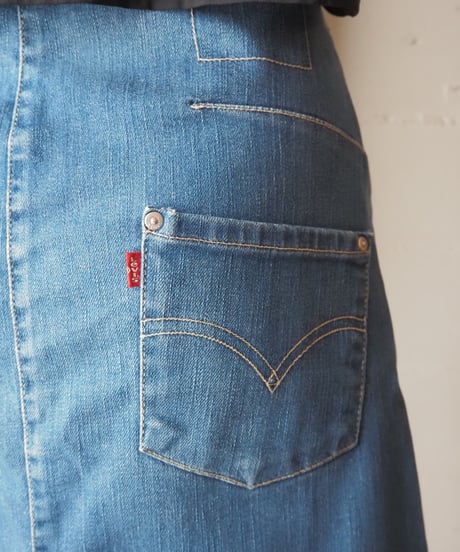 Levi’s ENGINEERED Wrap Middle Denim Skirt BL