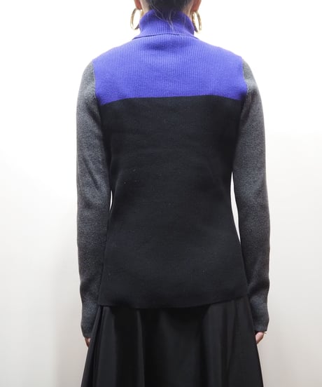 LAUREN Tricolor Rib Knit BKPUR