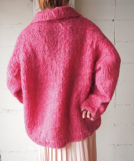 Big Silhouette Collar Mohair Knit PI