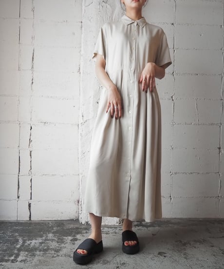 Nikki Saggaro Pleated Skirt Shirt Dress BE