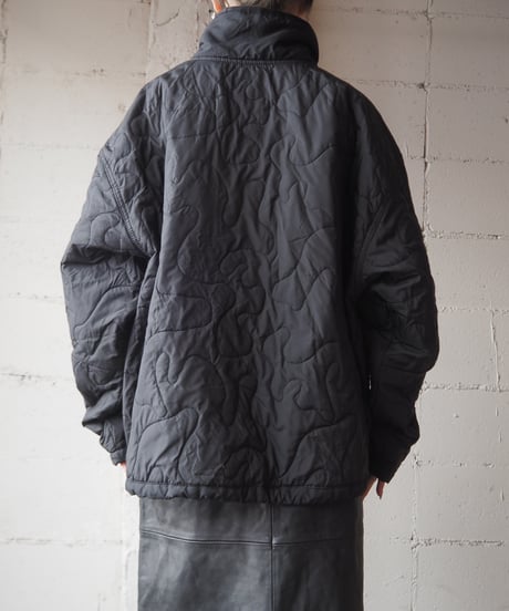 Wavy Quilted Pullover Jacket BK