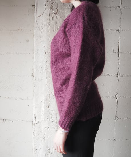 Mock Neck Mohair Knit PUR