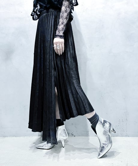 DKNY Asymmetric Pleats Skirt BK